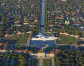 Blick aus dem Flieger auf das Nymphenburger Schloss